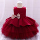 Ball Gown Princess Glitter Bow Dress