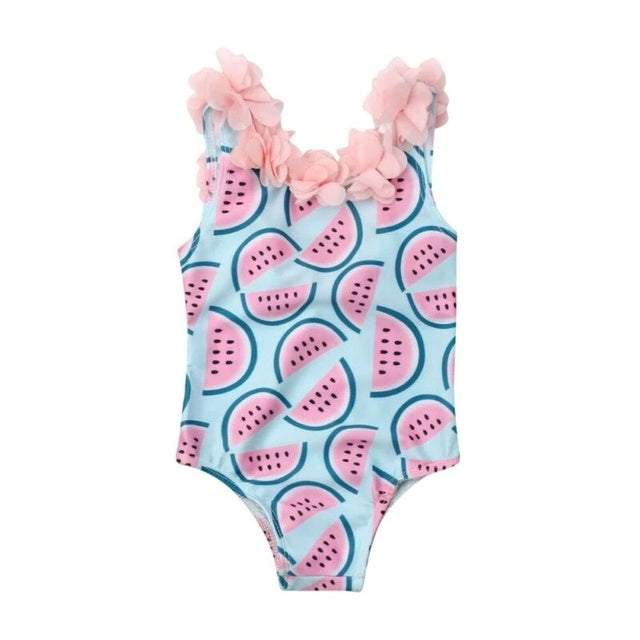 Floral Straps One Piece Swimsuit